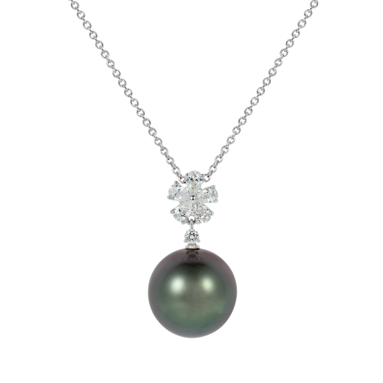 Beauchamp Tahitian Pearl and Diamond Pendant