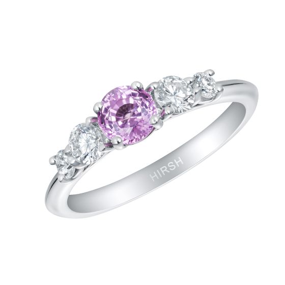 Cinq Pink Sapphire and Diamond Ring