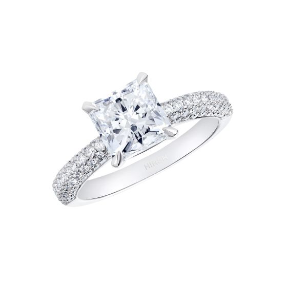 Reflection Ring with a Radiant Cut Diamond