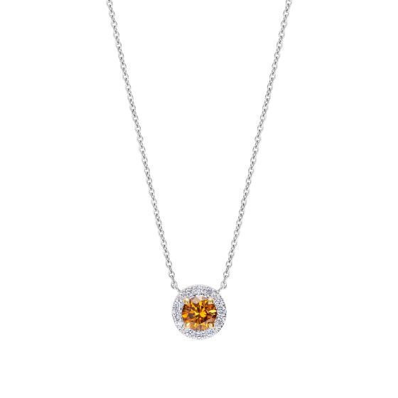 Regal Orange Diamond Pendant