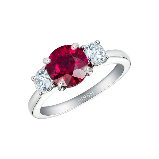 Trilogy Ruby and Diamond Ring