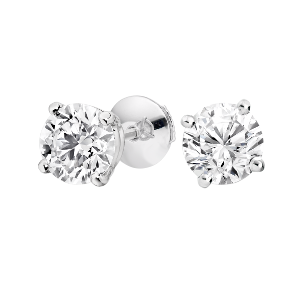 Solitaire Diamond Studs 4 Carats