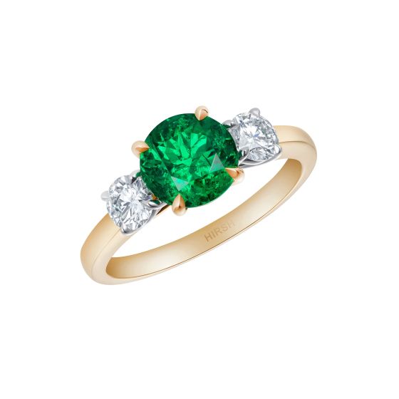 Trilogy Emerald and Diamond Ring