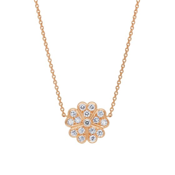 Wildflower Campion Diamond Pendant